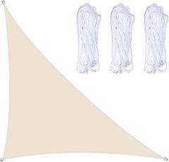 Triangle Shade Cloth Triangular Awning 3.6 x 3.6 x 3.6 m HDPE 160 g/m² Sun Protection Awning Including Mounting Ropes