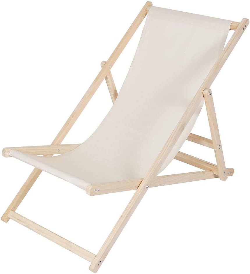 Beach chairs without armrests Folding Garden Lounger Deck Chair Beach Lounger