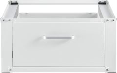 Washing Machine Base with Drawer Metal under White Washing Machine Base