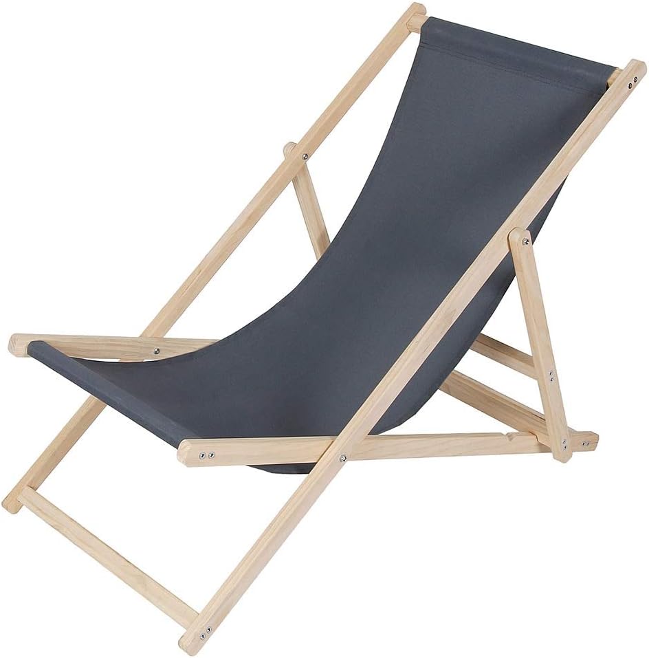 Beach chairs without armrests Folding Garden Lounger Deck Chair Beach Lounger