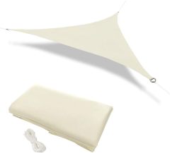 Triangle Shade Cloth Triangular Awning 3.6 x 3.6 x 3.6 m HDPE 160 g/m² Sun Protection Awning Including Mounting Ropes