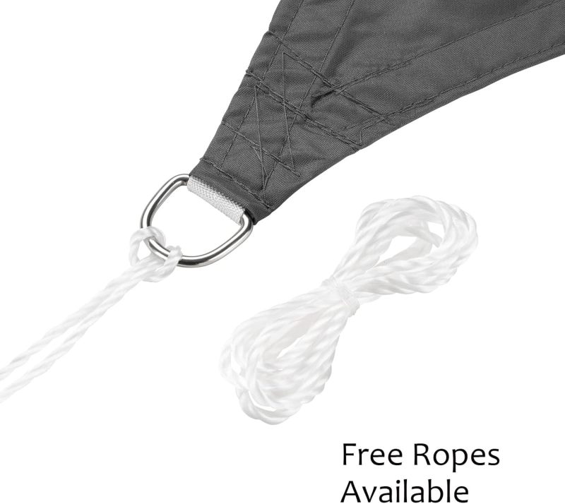 Triangle Shade Cloth Triangular Awning 3 x 3 x 3 m HDPE 160 g/m² Sun Protection Awning Including Mounting Ropes