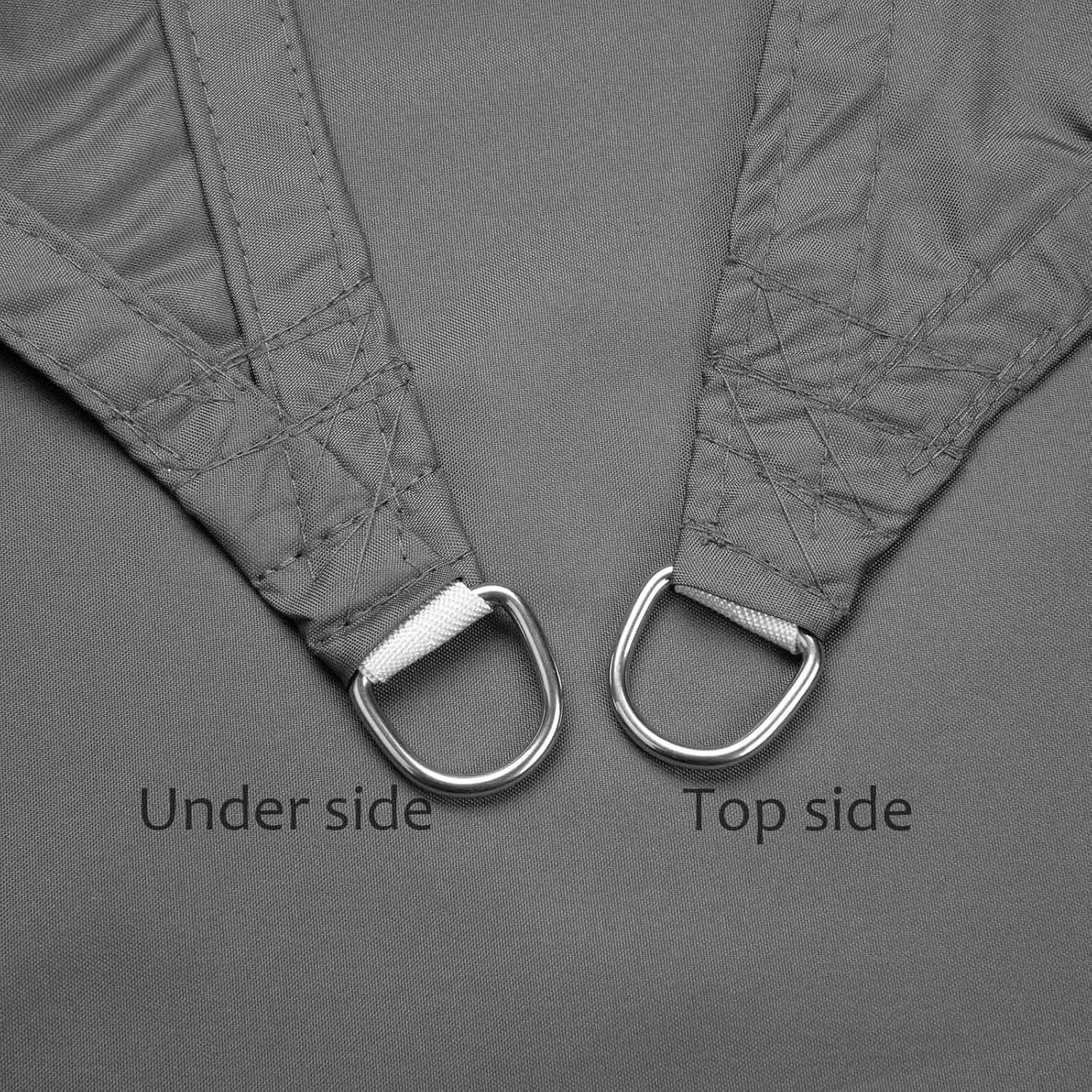 Triangle Shade Cloth Triangular Awning 3 x 3 x 3 m HDPE 160 g/m² Sun Protection Awning Including Mounting Ropes