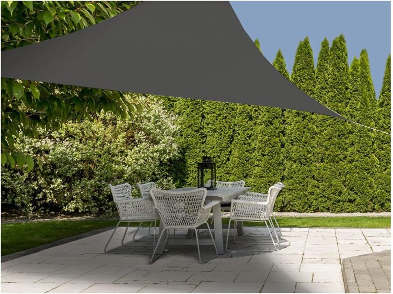 Triangle Shade Cloth Triangular Awning 3 x 3 x 3 m HDPE 160 g/m² Sun Protection Awning Including Mounting Ropes