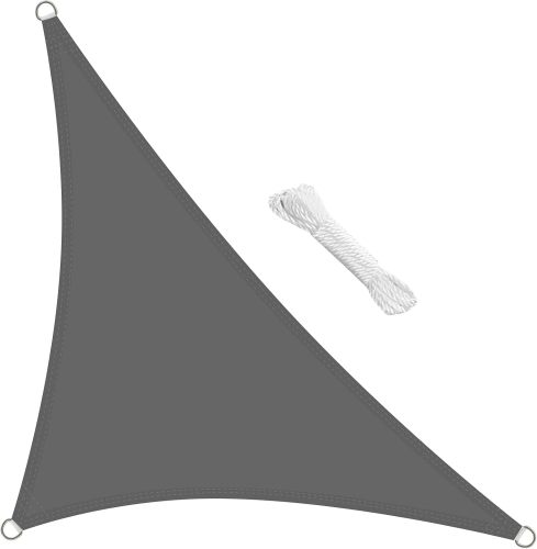 Triangle Shade Cloth Triangular Awning 3 x 3 x 3 m HDPE 160 g/m² Sun Protection Awning Including Mounting Ropes