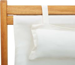 Beach chair with armrest and pillow Folding Garden Lounger Deck Chair Beach Lounger