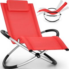 Aluminum Swing Chair Folding Rocking Chair Garden Chair Orbital Rocking Lounger Deck Chair Ergonomic Relaxing Chair