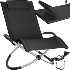 Folding Rocking Chair Garden Chair Deck Chair Orbital Rocking Lounger Swing Chair Ergonomic Relaxing Chair
