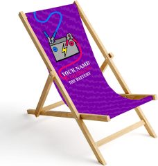 Folding Printed Beach Chair without armrest Garden Lounger Deck Chair Beach Lounger
