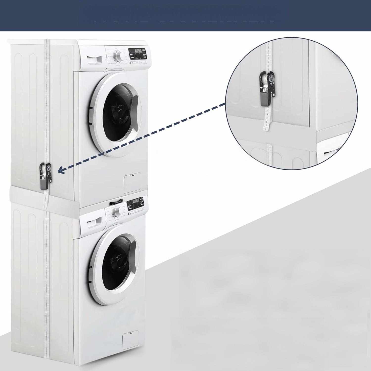 Intermediate Frame Dryer Washing Machine Connection Frame with Towel Holder Steel Washing Tower Connection Kit