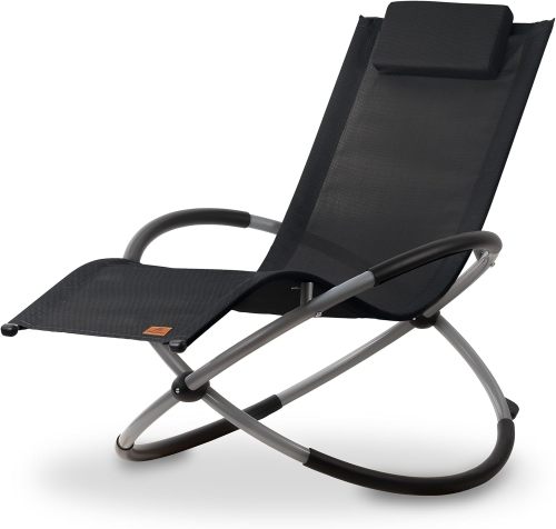 Aluminum Folding Rocking Chair Garden Chair Deck Chair Swing Chair Ergonomic Relaxing Chair