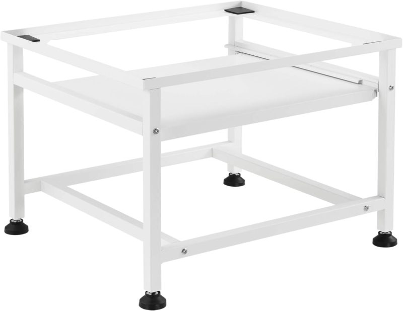 Heavy Duty Washer Dryer Base with Pull-Out Shelf - Sturdy Laundry Appliance Stand & Storage Rack