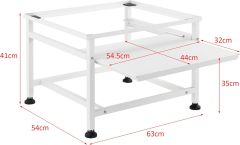 Laundry Appliance Base with Pull-Out Shelf - Space-Saving Washer Stand for Bathroom & Laundry Room
