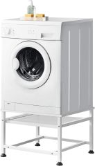 Laundry Appliance Base with Pull-Out Shelf - Space-Saving Washer Stand for Bathroom & Laundry Room