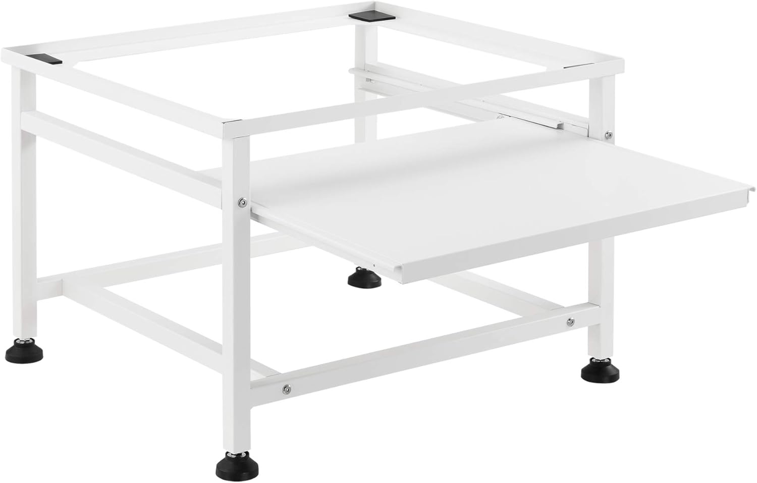 Washing Machine Base with Pull-Out Shelf - Heavy Duty Stand for Laundry Appliance, Storage Organizer