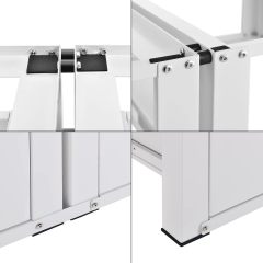 Washing Machine Double Base Frame with 2 Drawers2 x 150 kg Steel 127 x 54 x 31 cm White