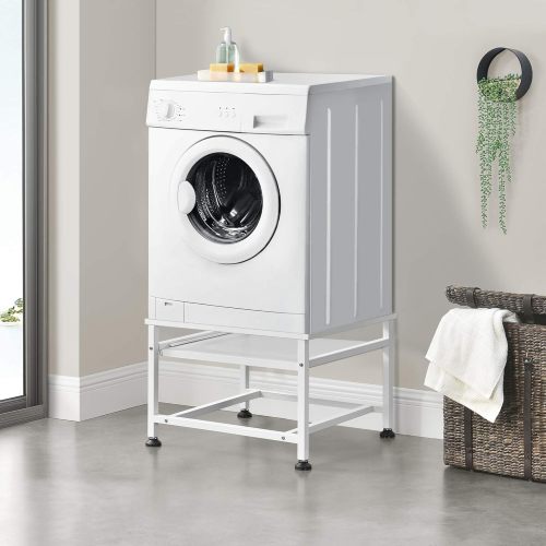 Washer Base with Pull-Out Storage Shelf - Sturdy Laundry Appliance Stand for Space-Saving Organization