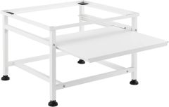 Heavy Duty Washer Dryer Base with Pull-Out Shelf - Sturdy Laundry Appliance Stand & Storage Rack