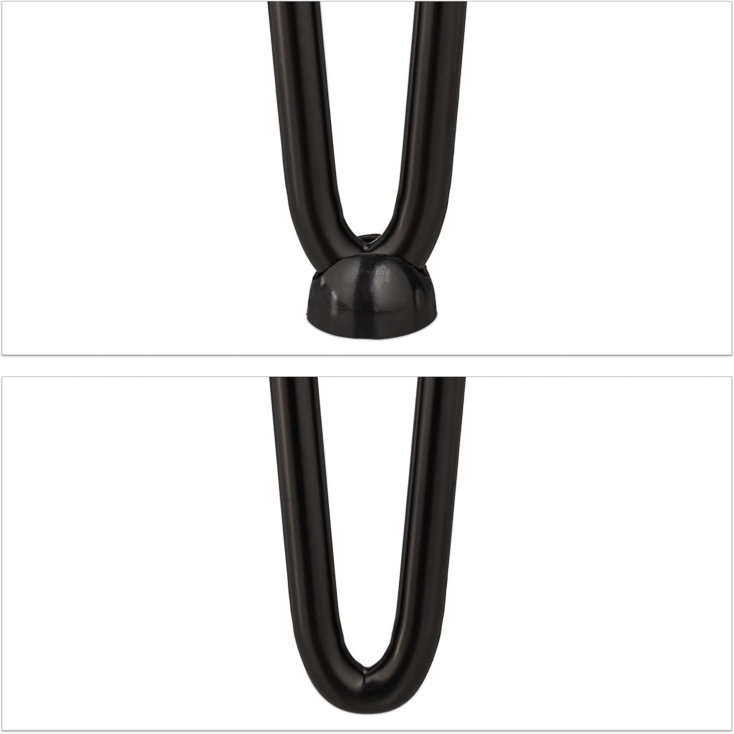 2-Rod Hairpin Table Legs Set of 4 Metal Desk Legs, Industrial Style Metal Table Legs for DIY Dining/Console Tables, Included Screws