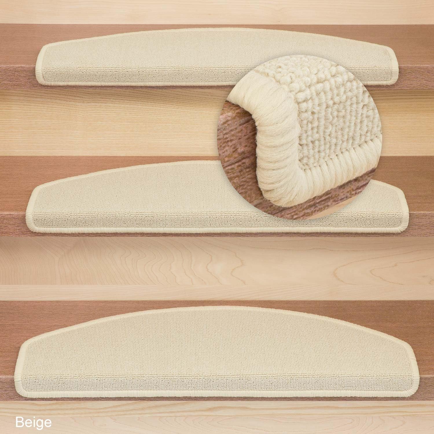 Non-Slip Stair Mats for Kids & Pets - Self-Adhesive Step Treads, Thick Wear-Resistant & Noise-Reducing, Easy to Install Indoor Home Use