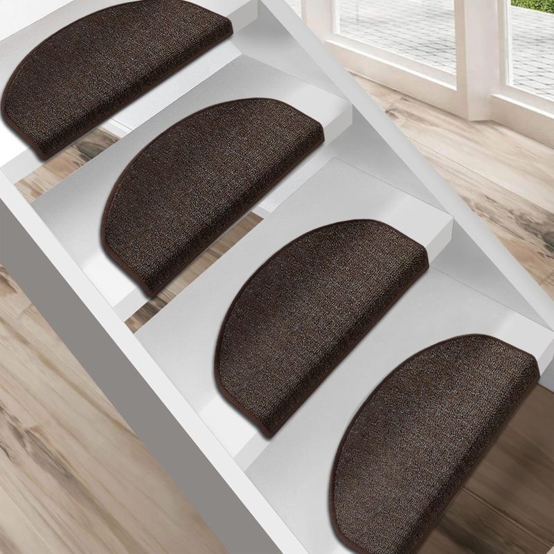 Stair Treads Mats - Self-Stick Non-Slip Step Pads, Soundproof & Scratch-Resistant, Fits Most Stair Sizes