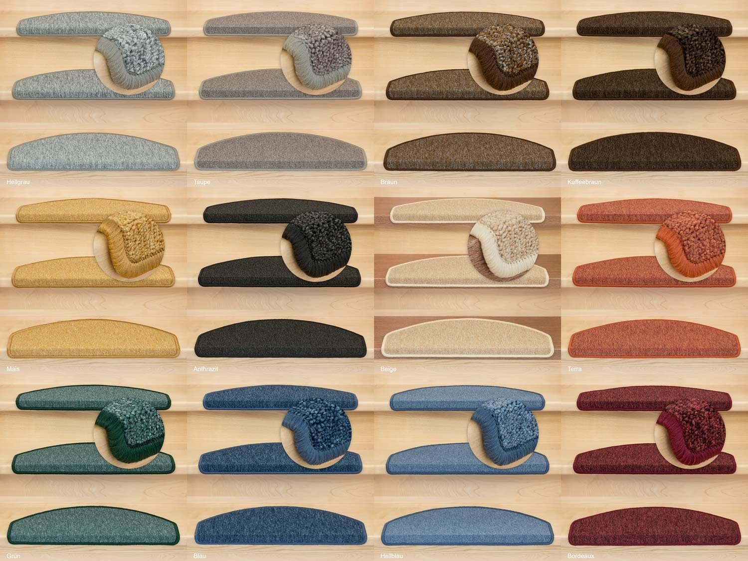 Cushioned Stair Mats Non-Slip - Thickened Comfortable Step Treads, Waterproof & Durable, Safe for Kids/Pets