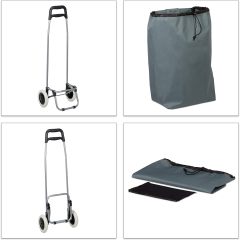 Folding Shopping Trolley with Removable Bag 28 L with Wheels H x W x D 90.5 x 35 x 29 cm, Choice of Colours