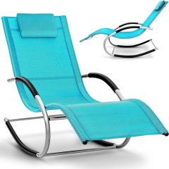 Sun Lounger Relax Lounger Swing Lounger Garden Lounger Rocking Chair Weatherproof with Pillow