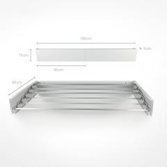 Wall-Mounted Folding Clothes Airer - Space-Saving Retractable Drying Rack for Balcony & Bathroom