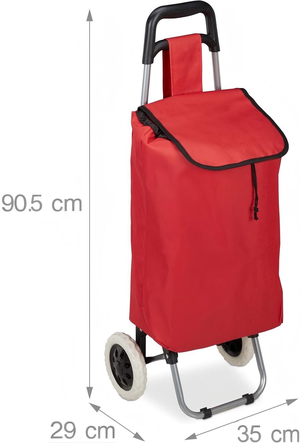 Large Capacity Shopping Trolley with Detachable Bag - Easy to Clean Rolling Cart for Supermarket