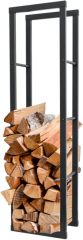 High-Grade Firewood Rack - Powder-Coated Steel Log Holder for Durable Outdoor Use