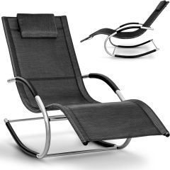 Sun Lounger Relax Lounger Swing Lounger Garden Lounger Rocking Chair Weatherproof with Pillow