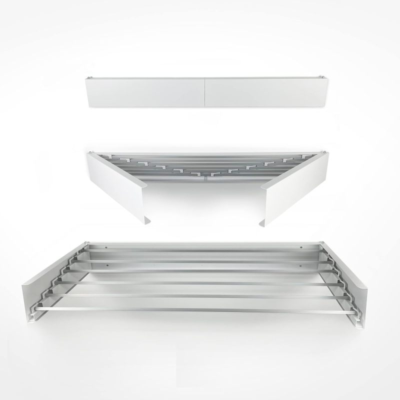 Wall-Mounted Clothes Airer - Foldable Drying Rack for Indoor Outdoor