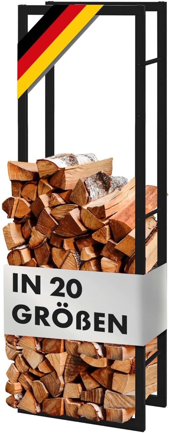 High-Grade Firewood Rack - Powder-Coated Steel Log Holder for Durable Outdoor Use