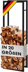 High-Grade Firewood Rack - Powder-Coated Steel Log Holder for Durable Outdoor Use