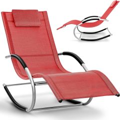 Beach Lounger Swing Lounger Garden Lounger Rocking Chair Weatherproof with Pillow Sun Lounger Relax Lounger