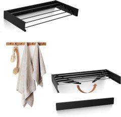 Multi-Functional Wall-Mounted Clothes Airer - Collapsible Drying Rack for Clothes, Towels & Underwear