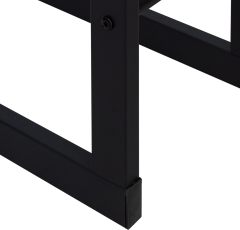 Metal Firewood Rack Sturdy Steel Log Holder for Indoor Outdoor Fireplace Use