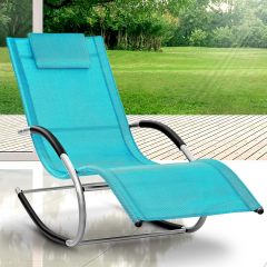 Beach Lounger Swing Lounger Garden Lounger Rocking Chair Weatherproof with Pillow Sun Lounger Relax Lounger