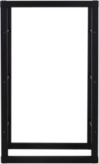 Metal Firewood Rack Sturdy Steel Log Holder for Indoor Outdoor Fireplace Use