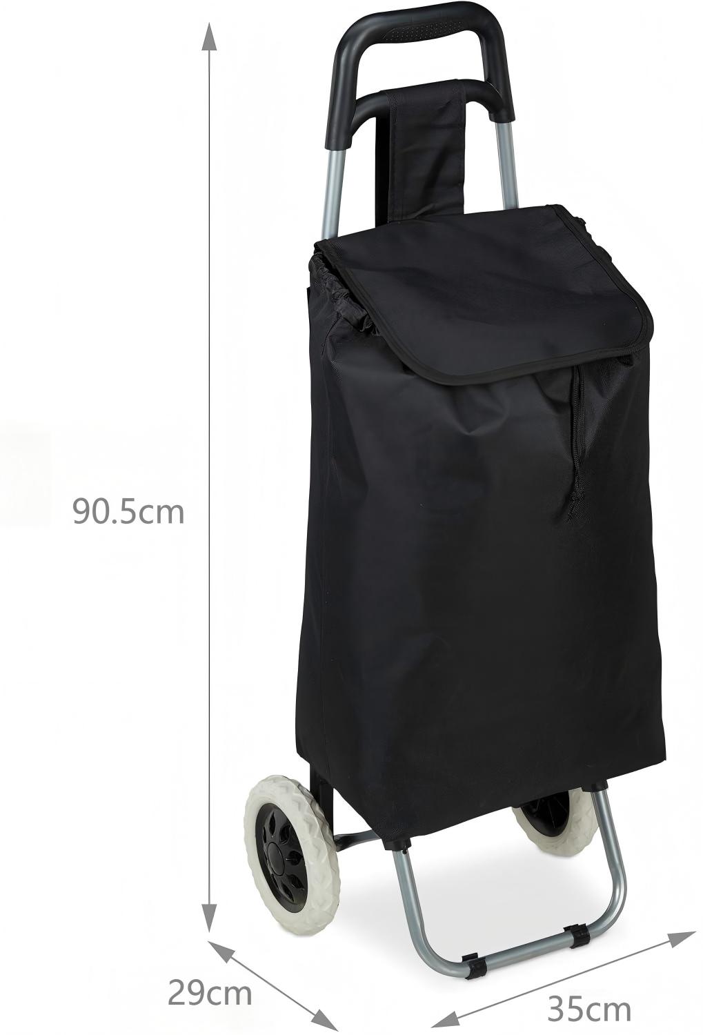 Portable Shopping Trolley with Ergonomic Handle - Easy to Store Folding Cart for Families