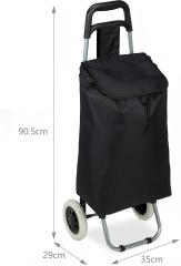 Portable Shopping Trolley with Ergonomic Handle - Easy to Store Folding Cart for Families