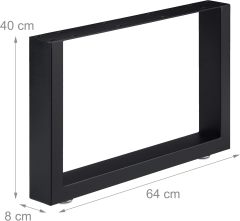 Modern Square Table Legs - 2Pack Metal Legs for Home & Office Furniture