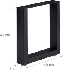 Table legs of 2, Metal Table Legs, Desk, Dining Table, Coffee Table, Industrial, Black