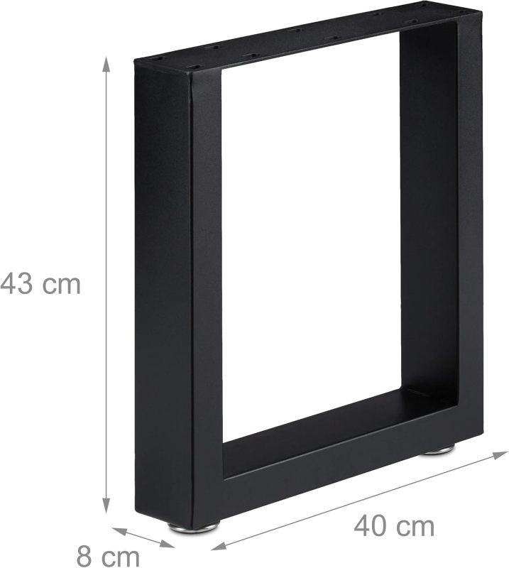 Table legs of 2, Metal Table Legs, Desk, Dining Table, Coffee Table, Industrial, Black