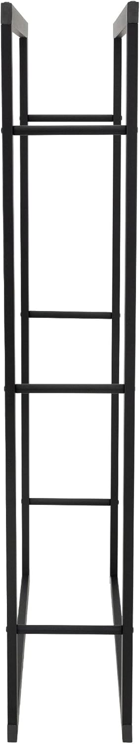 Metal Steel Firewood Rack - Outdoor/Indoor Log Storage Holder for Patio & Fireplace