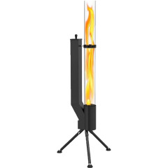 Fire Pipe Patio Heater Wood Pellets Stove - Pellet Fire Pit for Outdoor - Smokeless Flame Garden Fire Pit