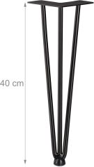 DIY-Friendly Hairpin Table Legs Set of 4, 2 Braces, Metal, Hairpin Table Leg