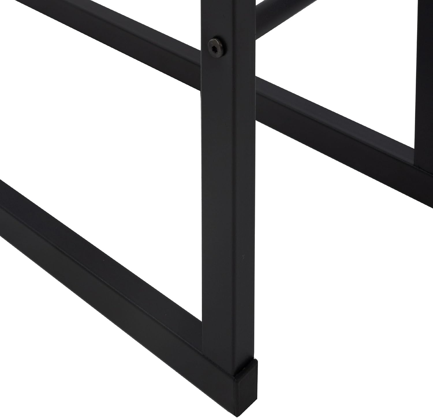 Metal Steel Firewood Rack - Outdoor/Indoor Log Storage Holder for Patio & Fireplace