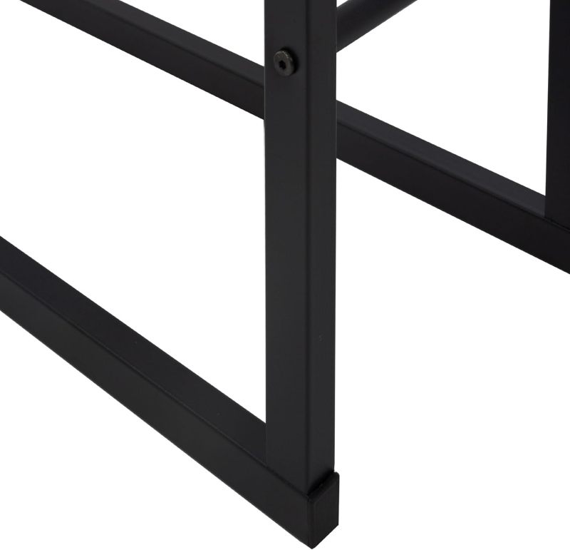 Metal Steel Firewood Rack - Outdoor/Indoor Log Storage Holder for Patio & Fireplace